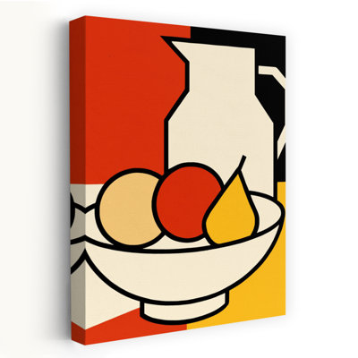 Geometric Still Life Abstract Bold Contemporary Fruit Wall Art Print
