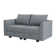 61" Square Arm Modular Loveseat with Storage Space