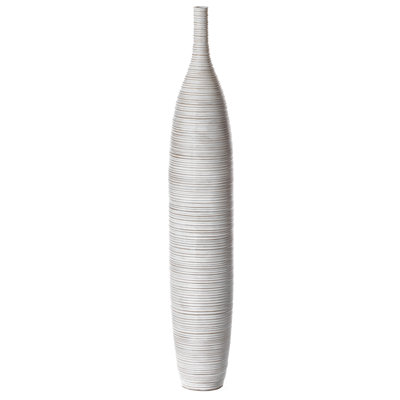 Roddney White Tall Floor Vase, Modern Home Decoration