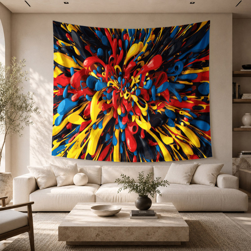 Tapisserie murale Biomorphic Abstraction 73, 26 po x 36 po