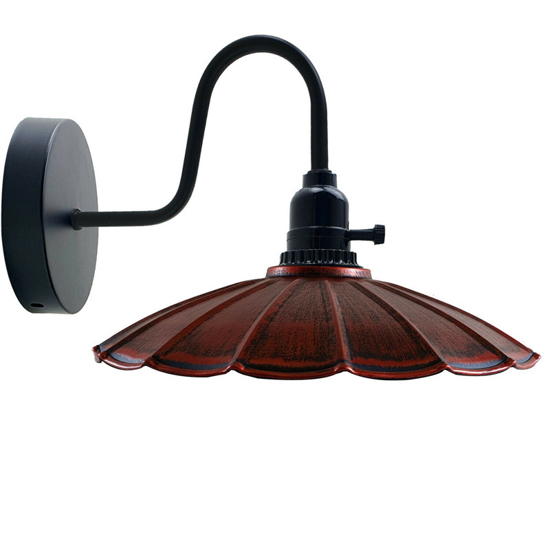 Langston Armed Sconce, Rustic Red
