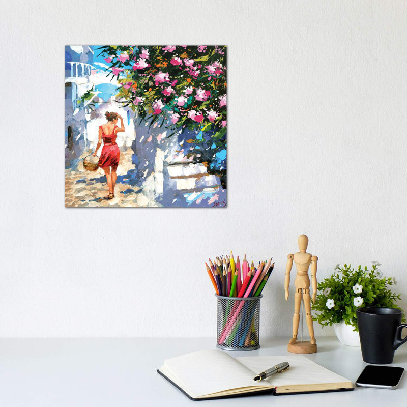 Greek Lane 1 Piece Wrapped Canvas Painting, 30.48 cm H x 30.48 cm W