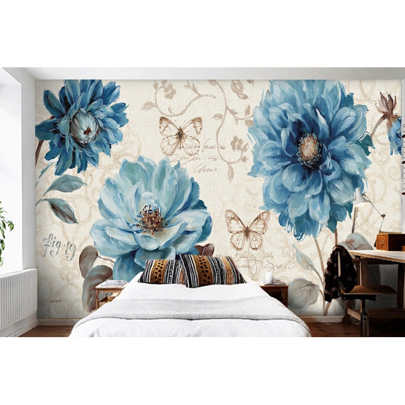 Adhésif mural pivoine Torney, L 35 po x l 55 po