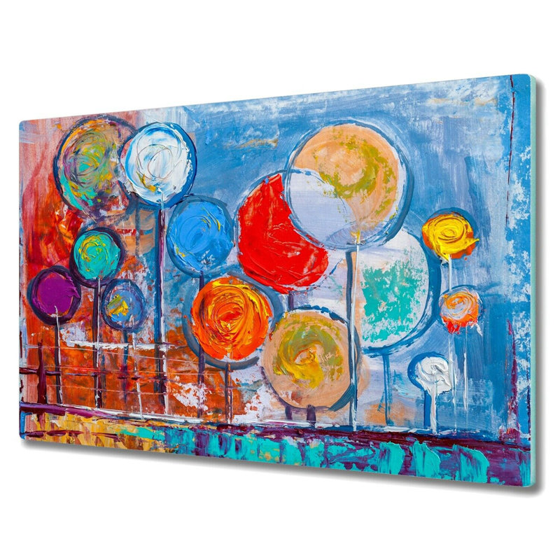 Fotou Tempered Glass Balloons Chopping Board, 52cm x 60cm