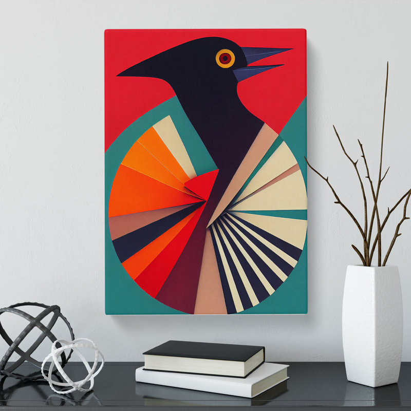 Crow Bird Abstract Vol.3 - Wrapped Canvas, 50cm H x 35cm W x 3cm D