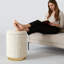 Repose-pieds rond avec velours et tabouret-915177697