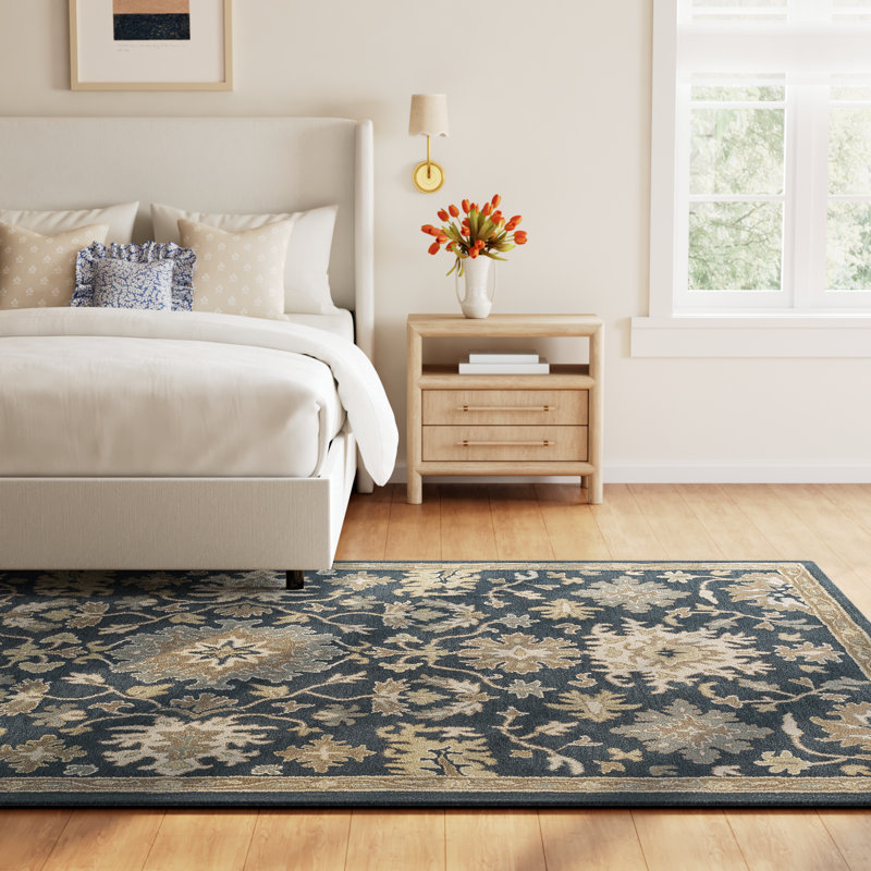Arden Hand Tufted Wool Floral Indoor Rug, Rectangle 8' x 11'