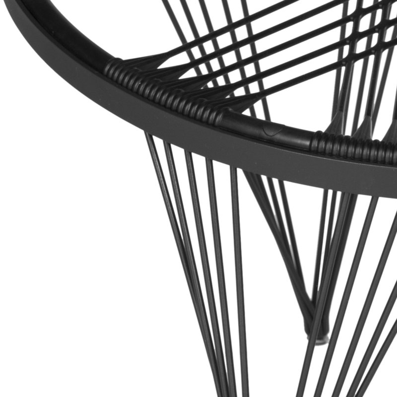 Fauteuil Papasan de 36 po de largeur, Noir