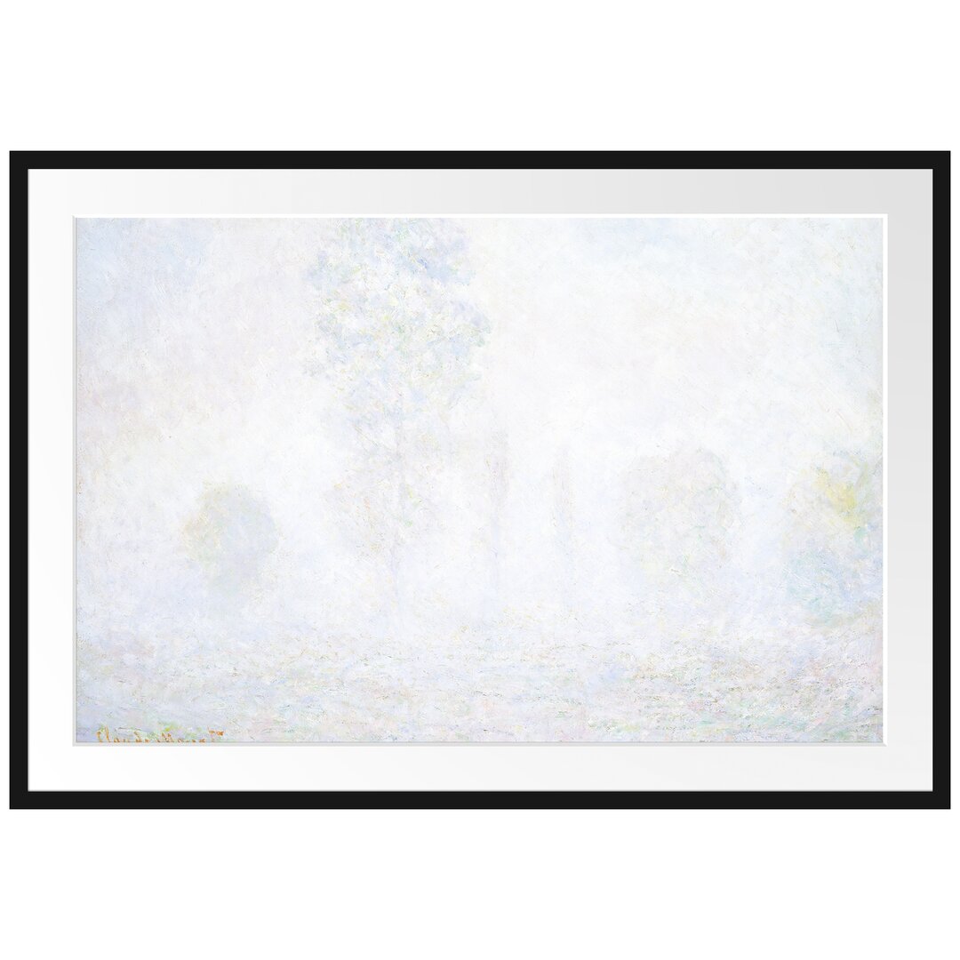 Claude Monet - Morgennebel - Im Bilderrahmen Mit Galerie-Passepartout