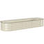 Ensemble de jardin rectangulaire surélevé en métal en acier galvanisé blanc éclatant, 76,75 x 24,5 x 11,75 pouces, boîte à fleurs à base ouverte avec bordure de sécurité
