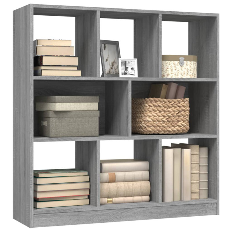 Katara 100cm H x 97.5cm W Standard Bookcase, Grey Sonoma