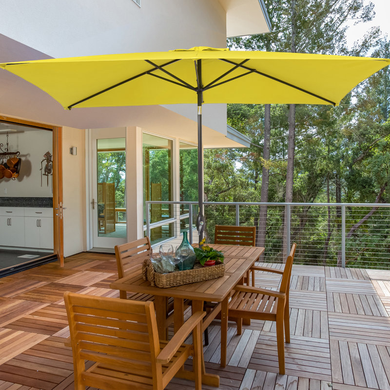 Parasol de marché rectangulaire 120 po x 78 po Dorelia, Jaune