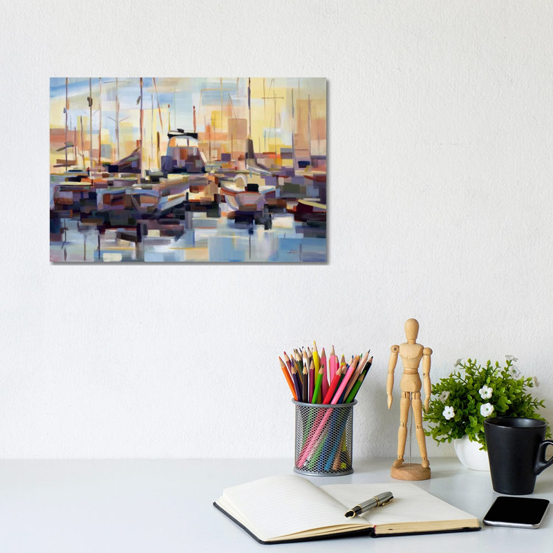 Boats by Brooke Borcherding - Wrapped Canvas Print, 20.32 cm H x 30.48 cm W