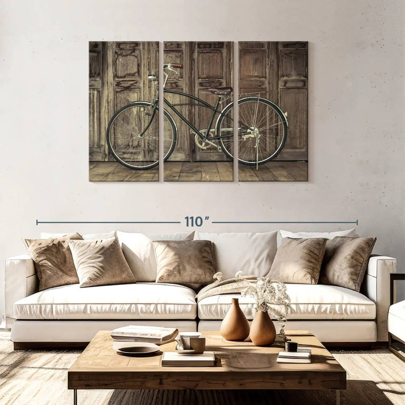 Mehar Teak Door Bicycle, 48" H x 74" W