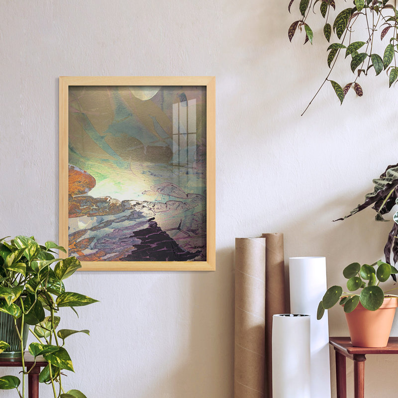 Paysage de Monet, impression encadrée sur papier, H 15 po x l 12 po x P 1 po, Naturel