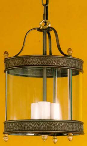 Nikolas 3 - Light Outdoor Hanging Lantern, Antique Silver