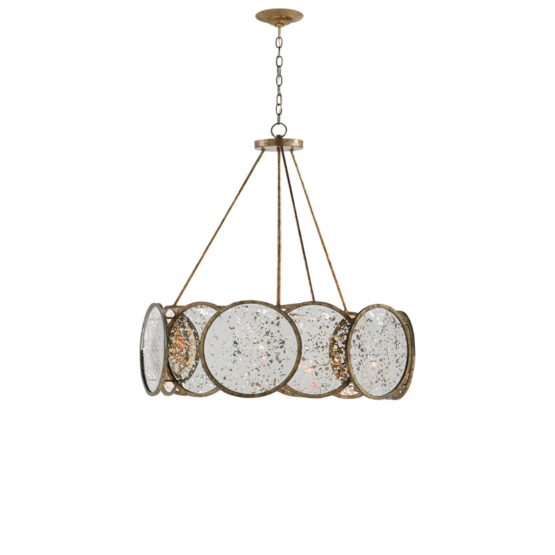 Oliveri 6 - Light Dimmable Wagon Wheel Chandelier