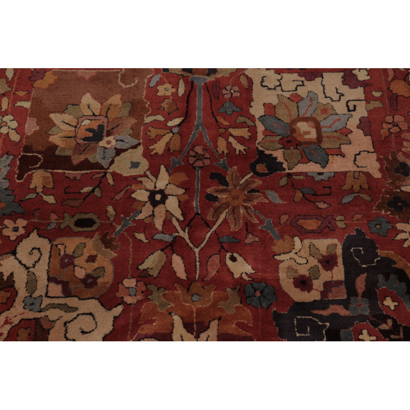 Vintage Swedish Rya Rug, Brown And Rust Ombre Scandinavian - Rug & Kilim