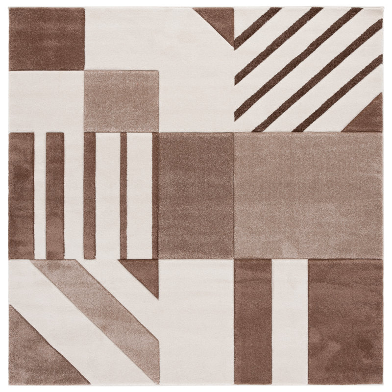 Jeromie Performance Geometric Rug, Square 6'7"