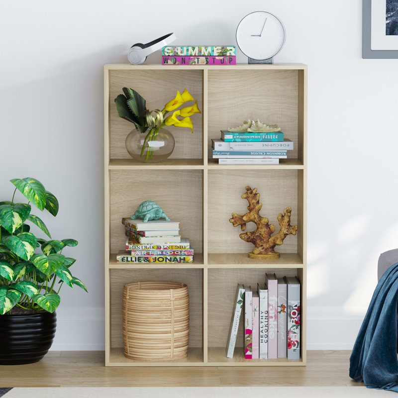 Oreland Cube Bookcase, Oak, 96.5cm H x 64.5cm W x 29cm D