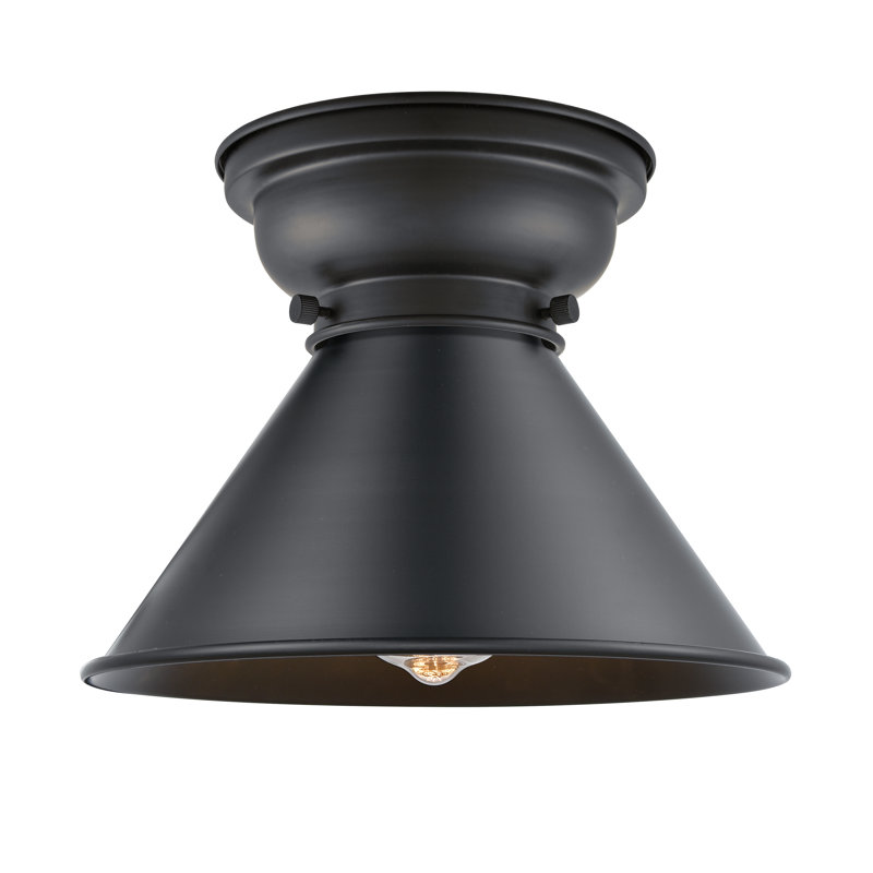 Plafonnier encastré 1 lumière 10 po Chesterhill, Noir mat, Ampoule DEL 6 watts Vinage