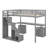 Loft Bed With Two Chest Of Drawers, Desk And Light Strip-244146433-244146439