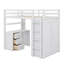 Lit mezzanine polyvalent avec tiroirs de rangement intégrés, bureau de travail spacieux et armoire de style armoire-114355538-114355539