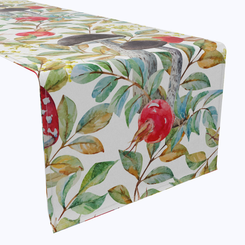 Table Runner, 100% Cotton, Floral 204, 90" x 16"