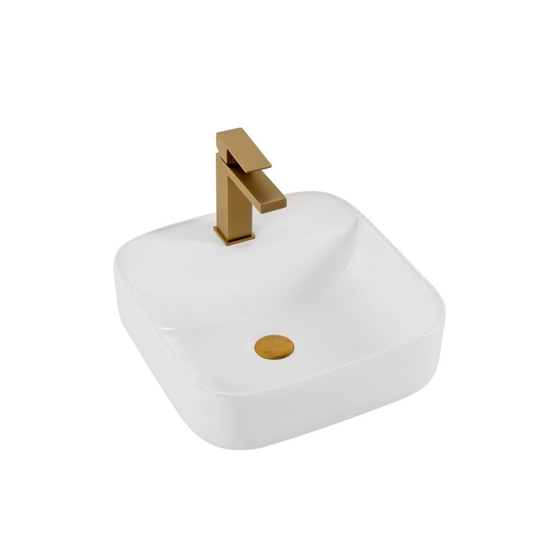 Ceramic Bathroom Countertop Washbasin - And Stylish Basin For Bath Versatile Practical Choice, 16"