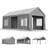 10 Ft. W x 20 Ft. D Carport Galvanized Steel Portable Garage Storage Shed Canopy-92474565