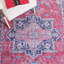 Tapis rouge / bleu marine en coton Ferrigno-44997517