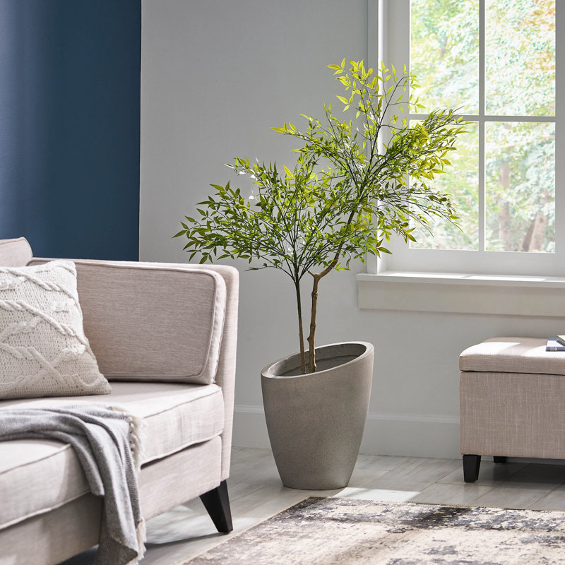 47.2'' Faux Eucalyptus Tree in Planter