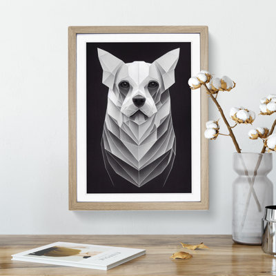 Symmetrical Dog Abstract - Wall Art