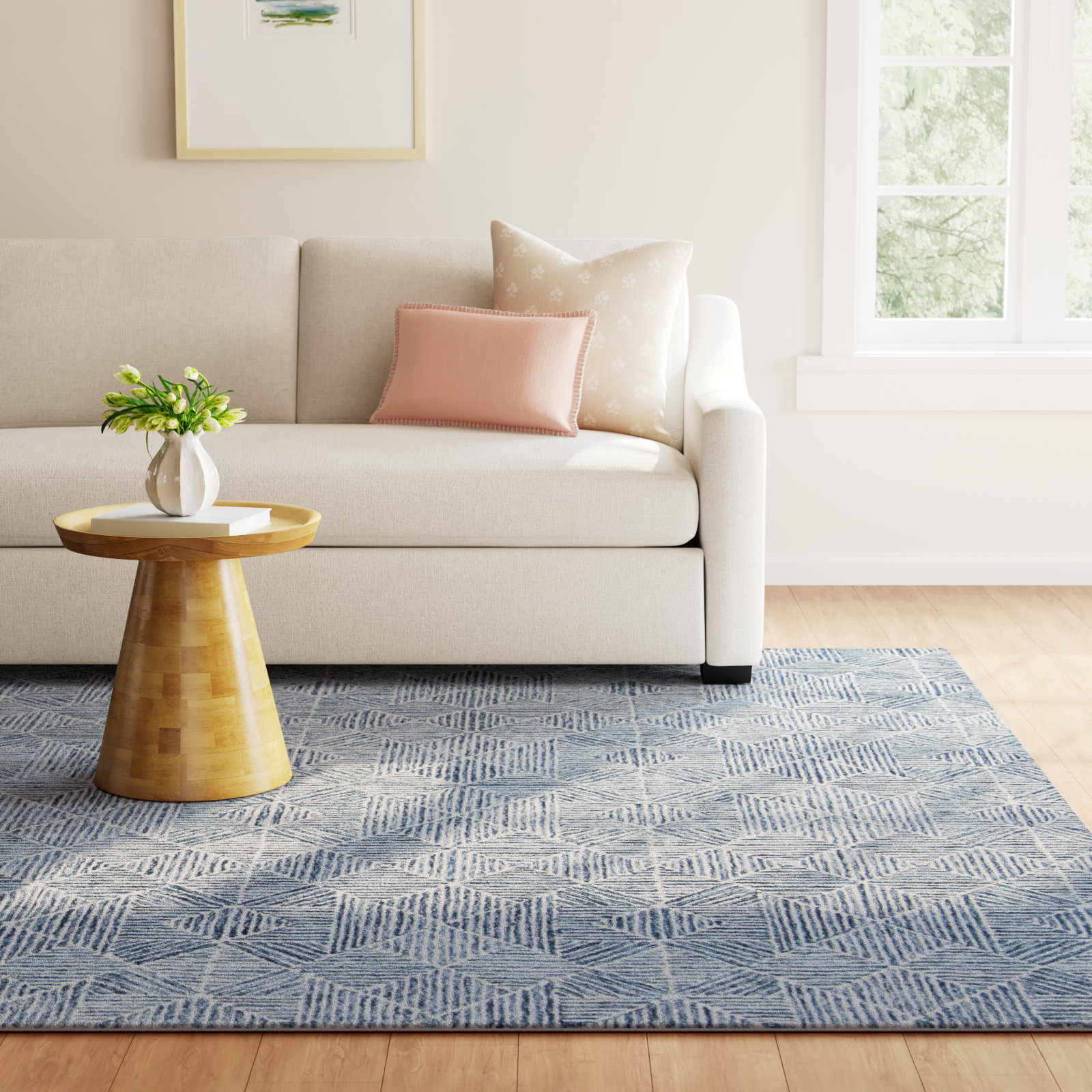 Linsly Handmade Rug, Rectangle 10' x 14'