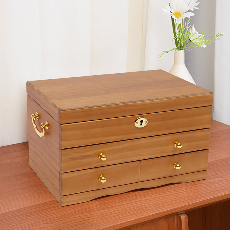 Large Capacity Jewellery Box with Lock