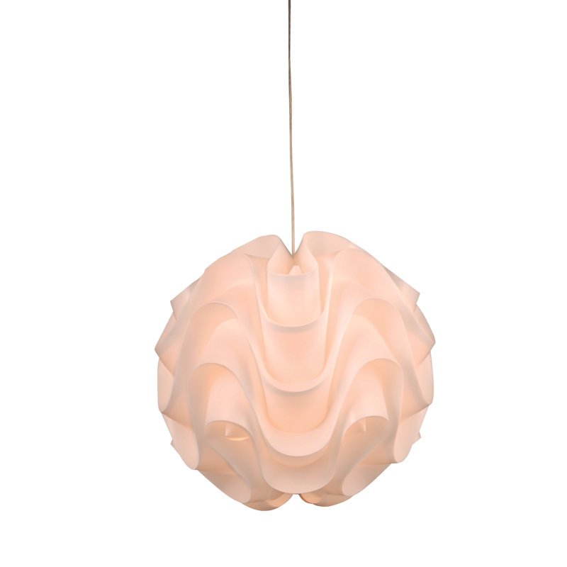 Contemporary Chrome Globe Pendant with Crystal Shade - Indoor/Outdoor