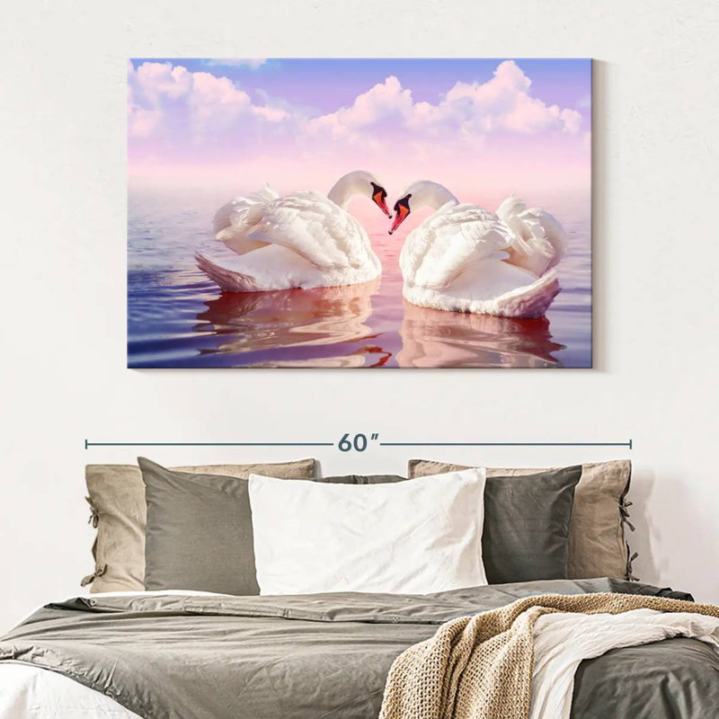 Brampt Two Swans, 34" H x 51" W