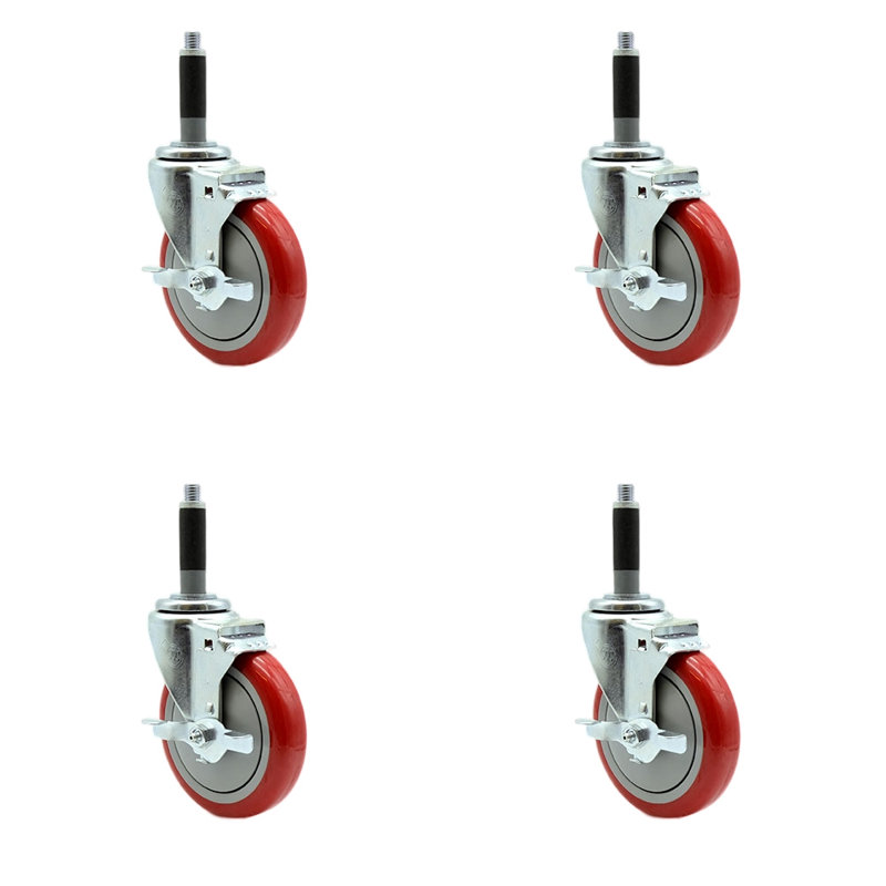 Polyurethane Caster, Red