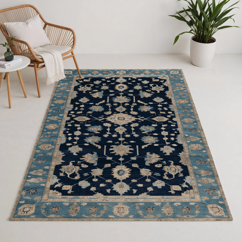 Overdyed Gray Indoor and Outdoor Area Rug, Rectangle 5' x 7'