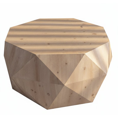 38.58"Three-Dimensional Embossed Pattern Design American Retro Style Coffee Table