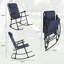 Chaise berçante en métal avec coussins Kantzer-323786357