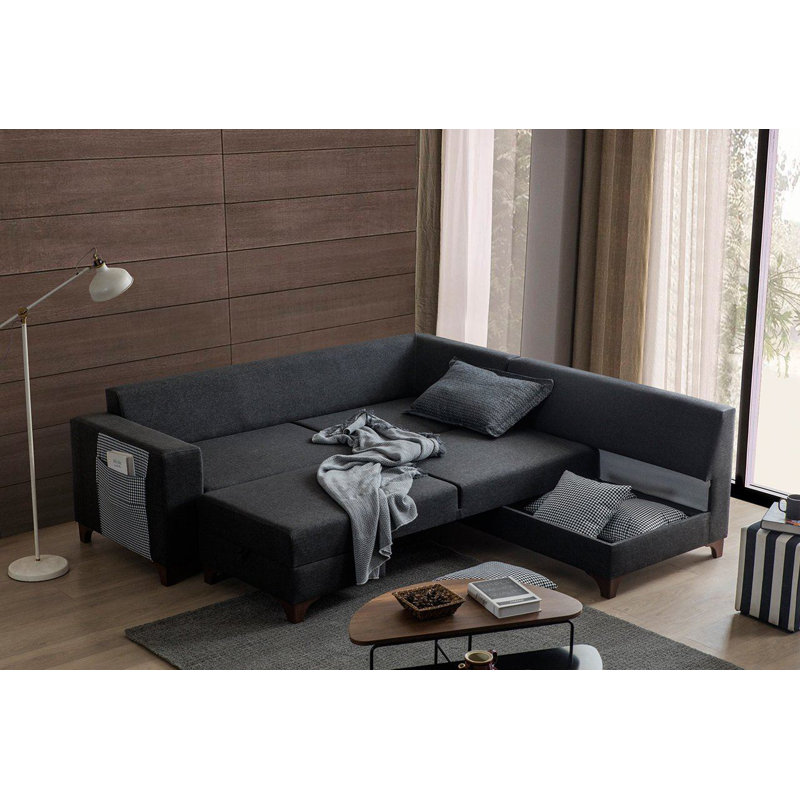 Canapé-lit d'angle, Anthracite