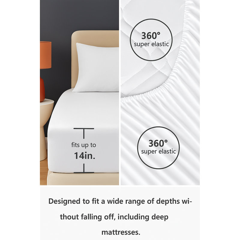 Ensemble d'édredon 7 pièces pour très grand lit blanc Cozylux 