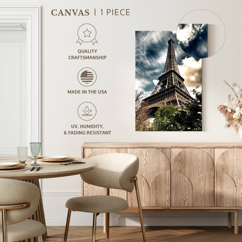 Eiffel Tower From Below, 48" H x 32" W