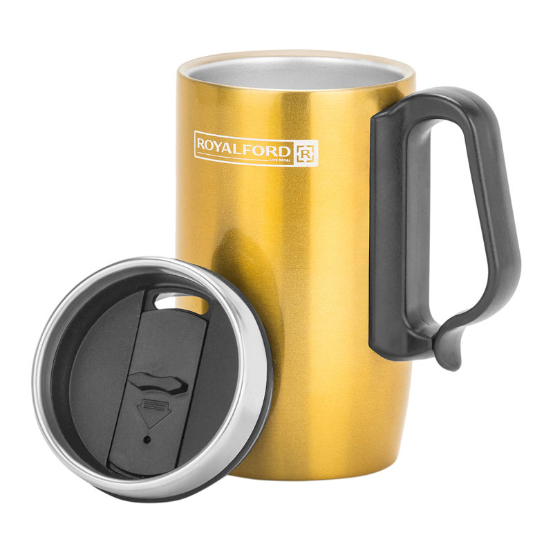 ROYALFORD Stainless Steel Travel Mug, Yellow