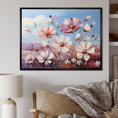 Mauve, fleurs sauvages mauves, impression sur toile