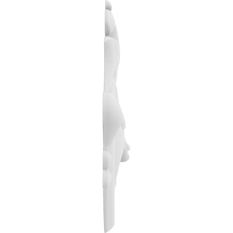 Applique Fayette Rosette, H 8 po x l 8 po x P 0,88 po, Gauche