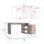 Bureau d'ordinateur moderne en L avec rangement ouvert et fermé - gris clair-359370623