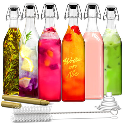  Ensemble de bouteilles en verre 33 oz (33 pièces)