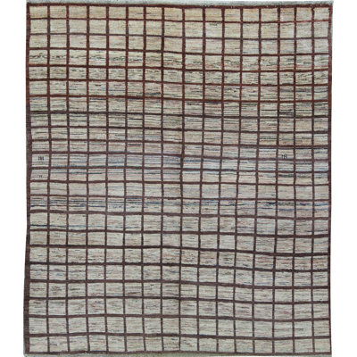 Hand-Knotted High-Quality Brown Area Rug